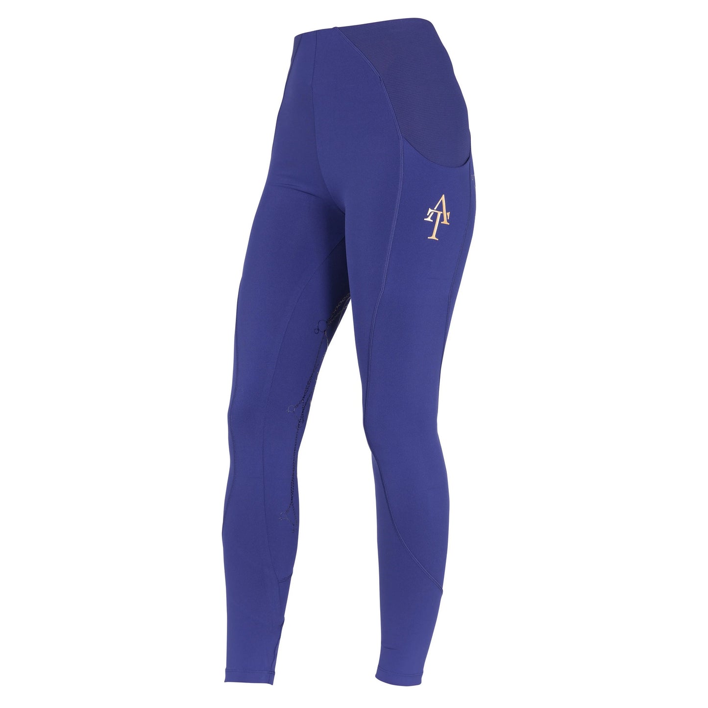 Navy - Front - Aubrion Womens-Ladies Team Horse Riding Tights