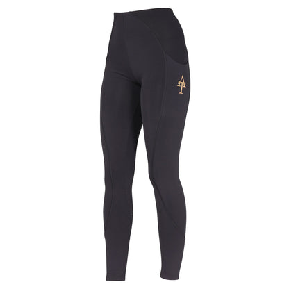 Black - Front - Aubrion Womens-Ladies Team Horse Riding Tights