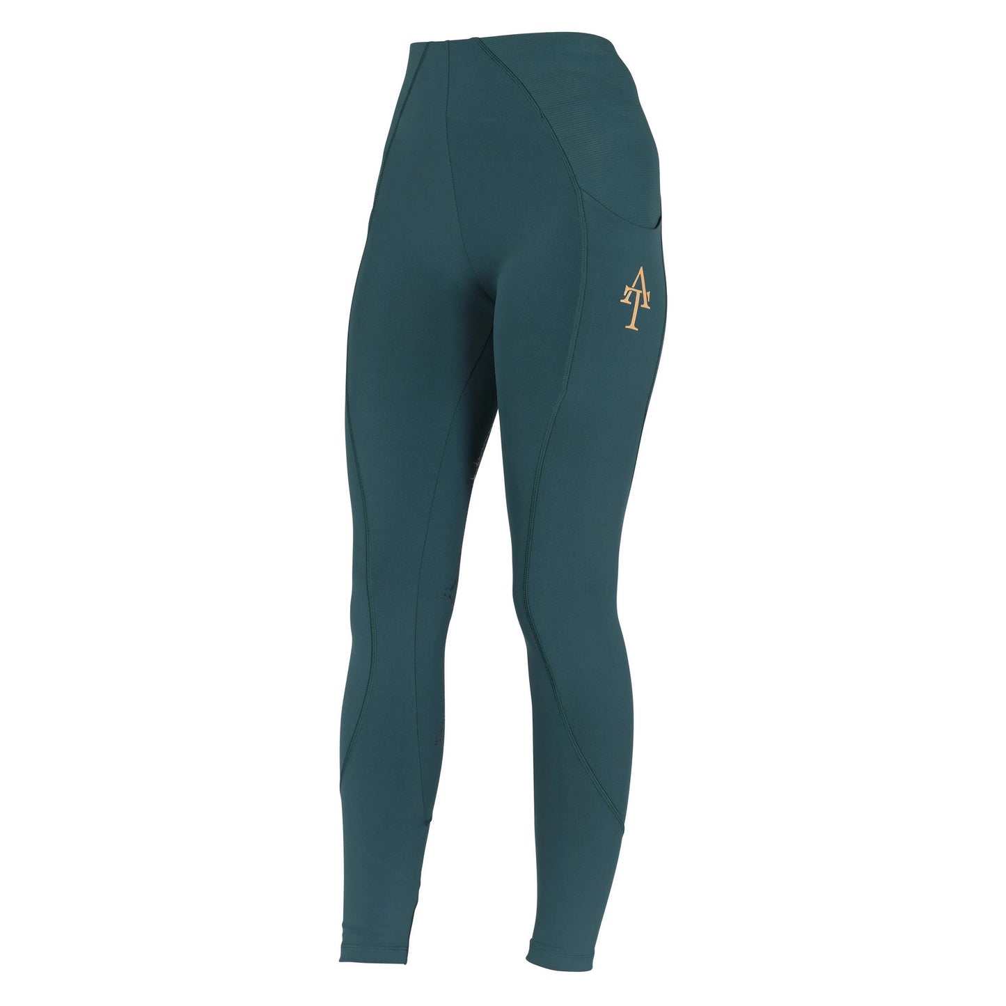 Green - Front - Aubrion Girls Team Horse Riding Tights
