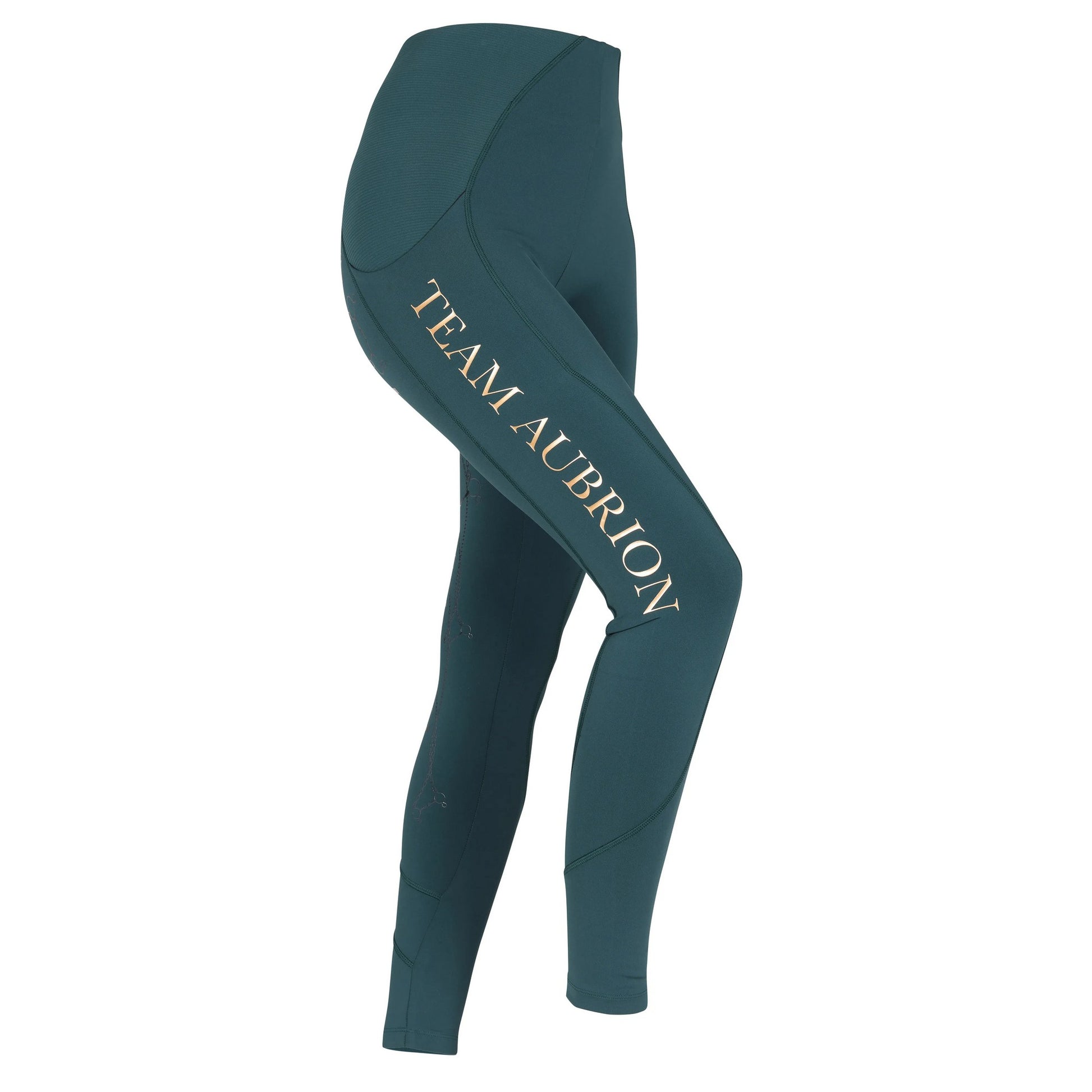 Green - Lifestyle - Aubrion Girls Team Horse Riding Tights