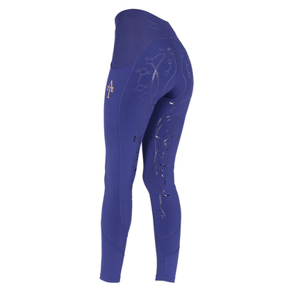 Navy - Back - Aubrion Girls Team Horse Riding Tights