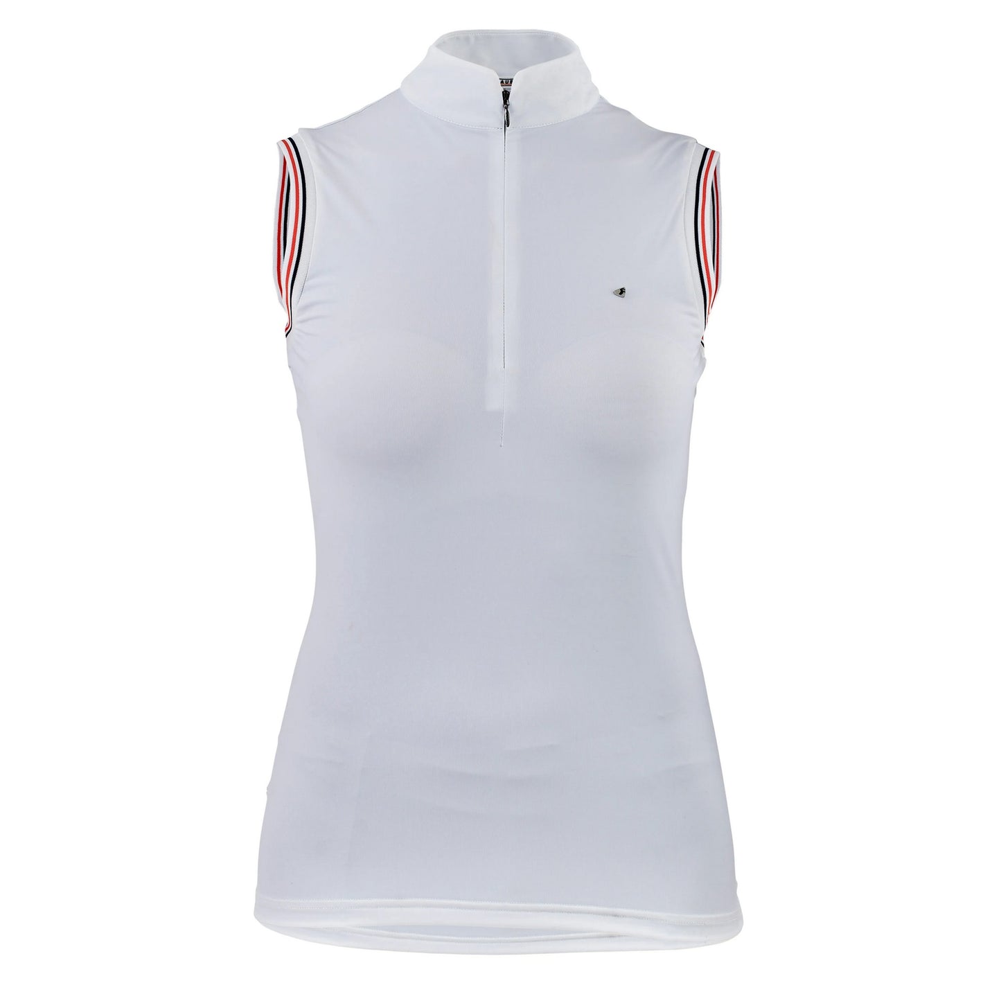 White - Front - Aubrion Womens-Ladies Arcaster Sleeveless Show Shirt