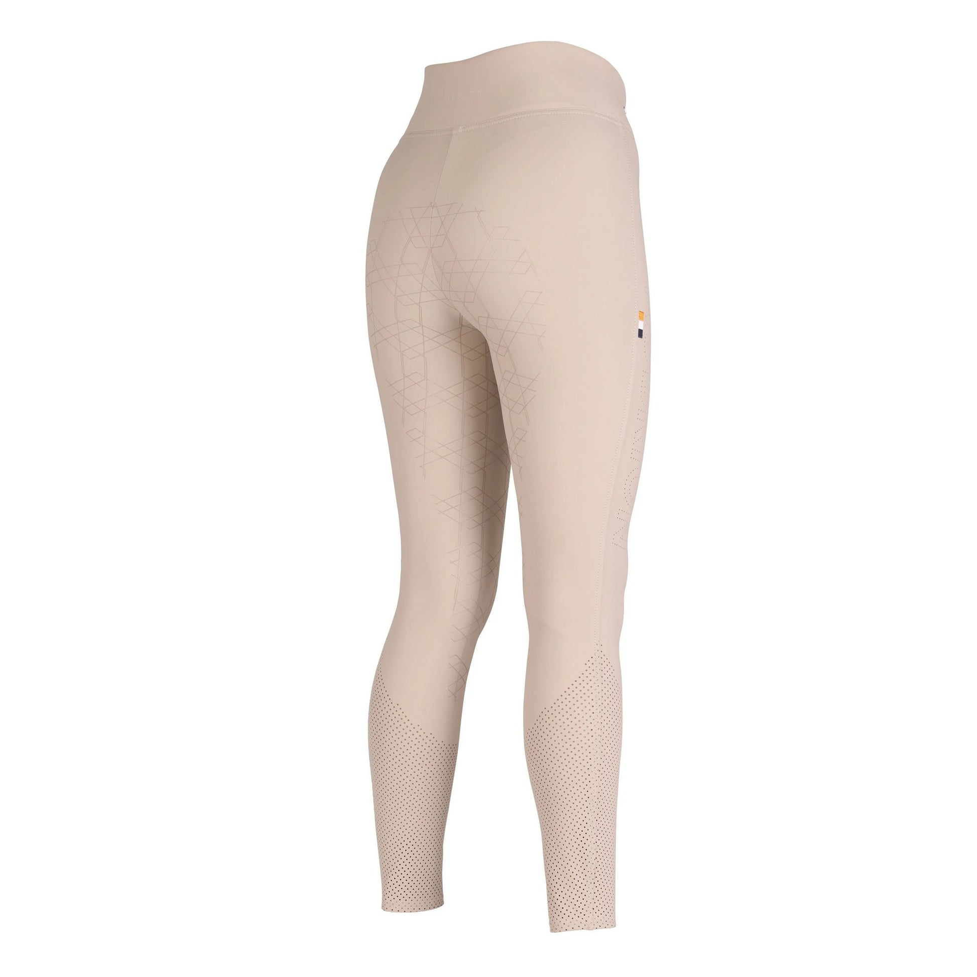 Beige - Back - Aubrion Womens-Ladies Optima Air Horse Riding Tights
