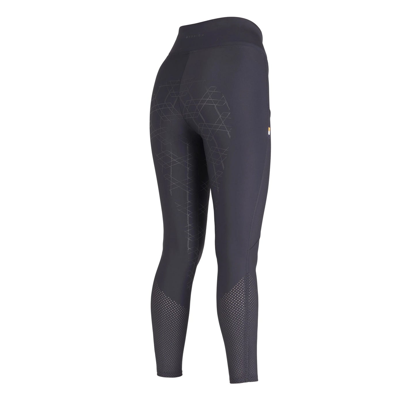 Black - Back - Aubrion Womens-Ladies Optima Air Horse Riding Tights