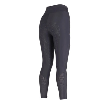 Black - Back - Aubrion Womens-Ladies Optima Air Horse Riding Tights