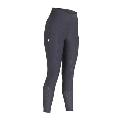 Black - Side - Aubrion Womens-Ladies Optima Air Horse Riding Tights