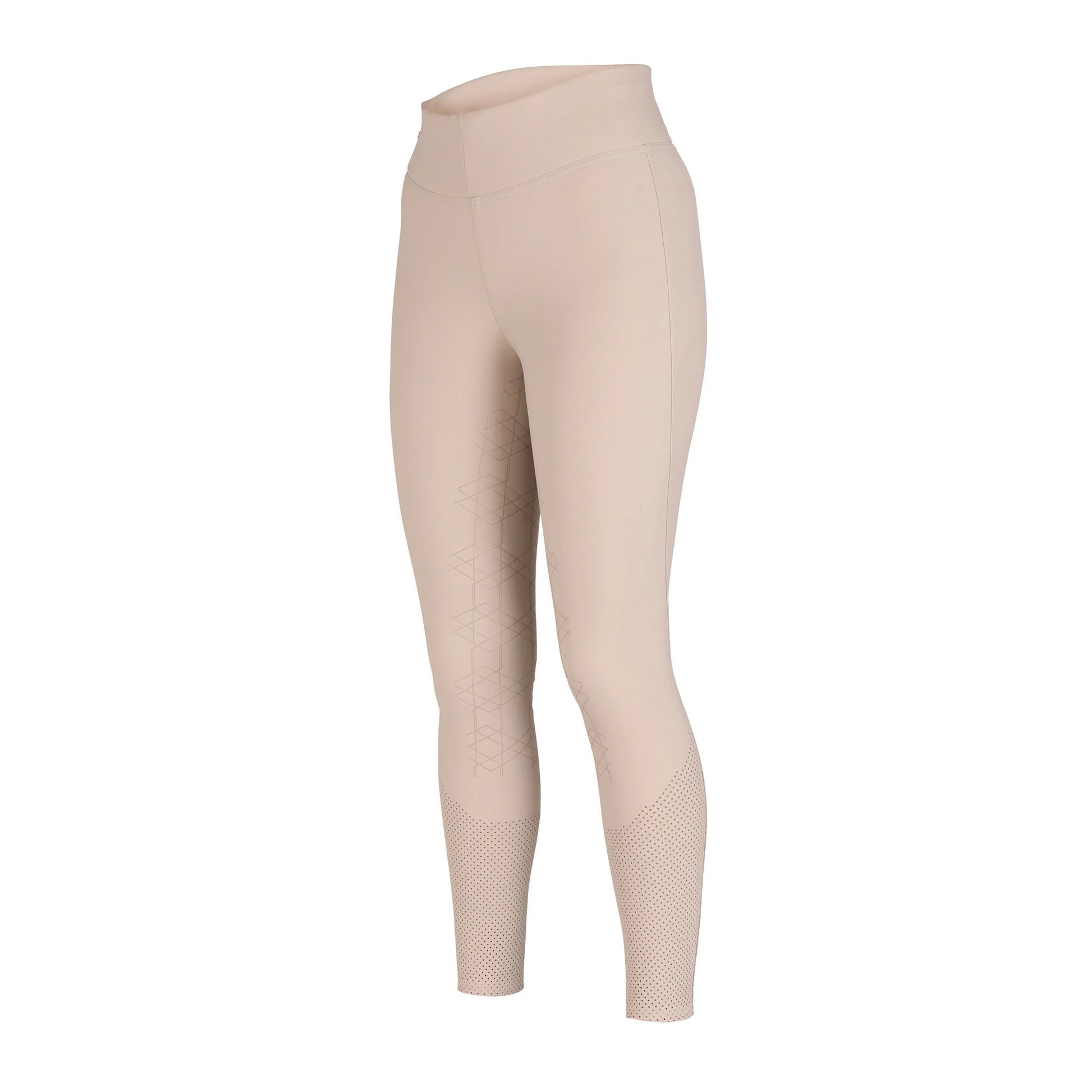 Beige - Side - Aubrion Womens-Ladies Optima Air Horse Riding Tights
