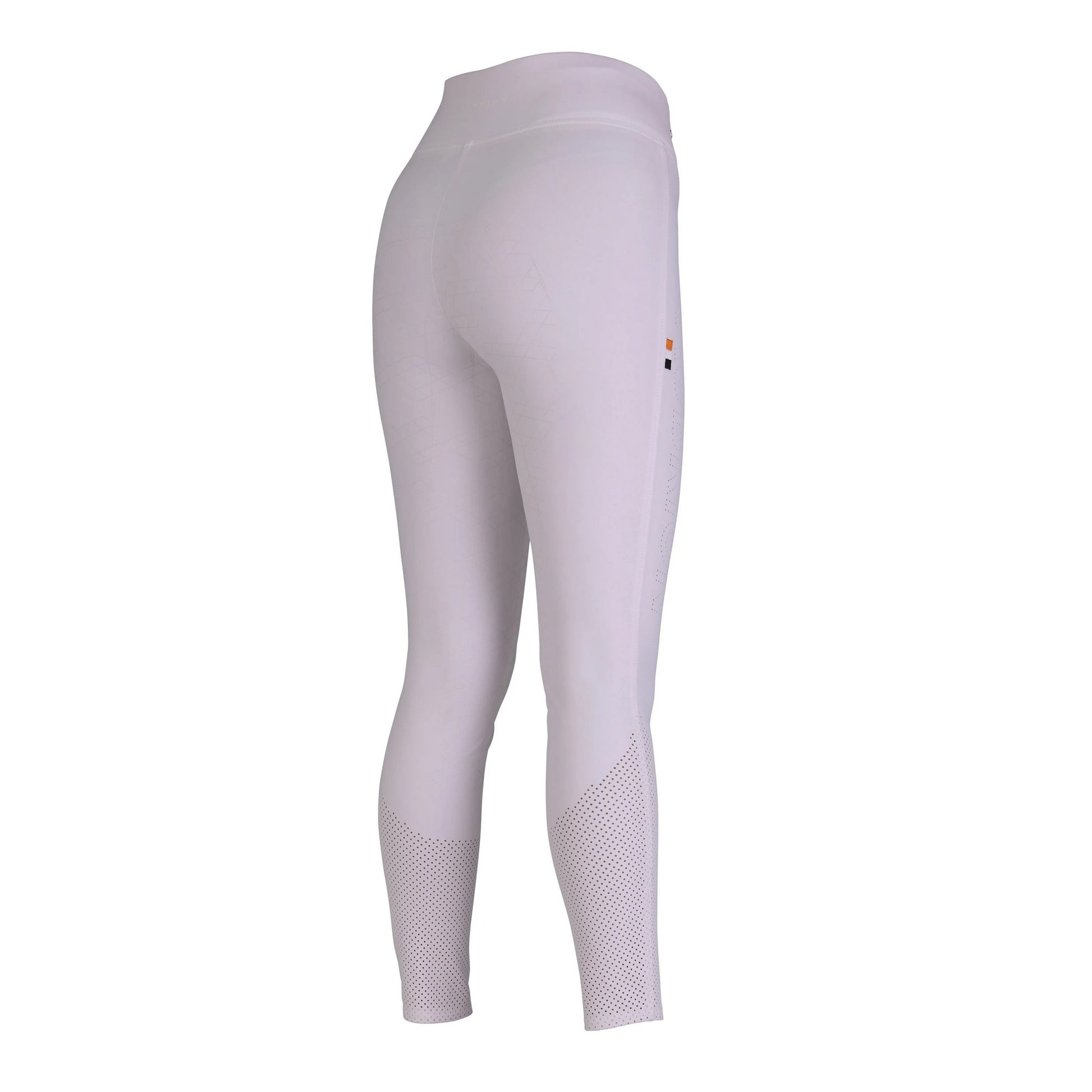 White - Back - Aubrion Womens-Ladies Optima Air Horse Riding Tights