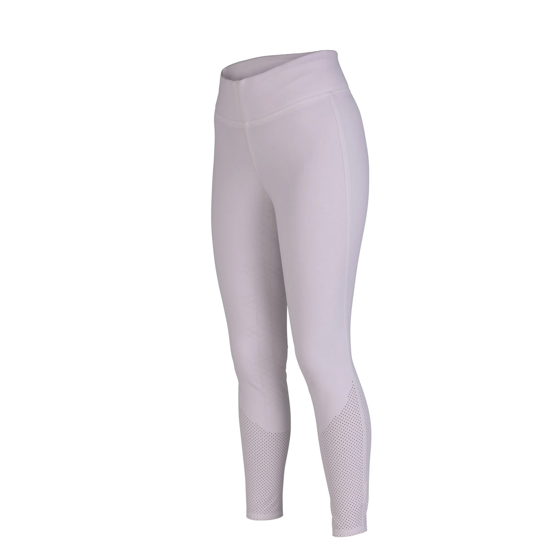 White - Side - Aubrion Womens-Ladies Optima Air Horse Riding Tights