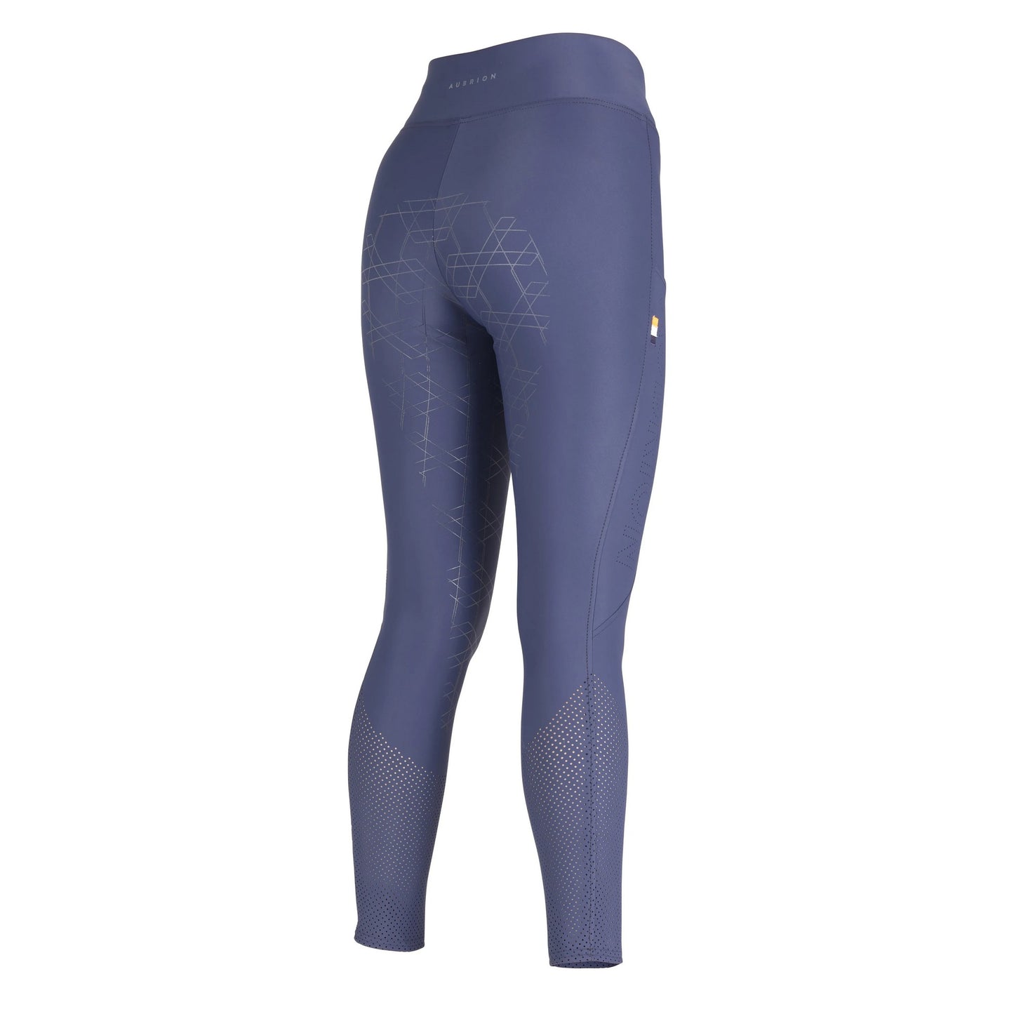 Navy - Back - Aubrion Womens-Ladies Optima Air Horse Riding Tights