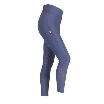 Navy - Side - Aubrion Womens-Ladies Optima Air Horse Riding Tights