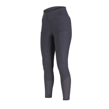 Black - Front - Aubrion Womens-Ladies Optima Air Horse Riding Tights