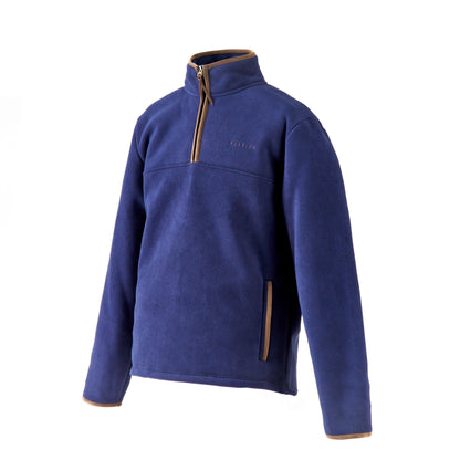 Navy - Side - Aubrion Mens Core Half Zip Fleece Jacket