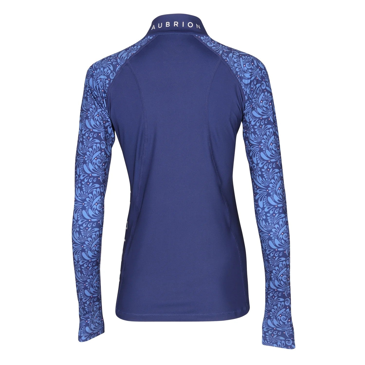 Navy - Back - Aubrion Womens-Ladies Hyde Park Paisley Base Layer Top