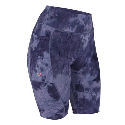 Navy - Back - Aubrion Womens-Ladies Non-Stop Tie Dye Shorts