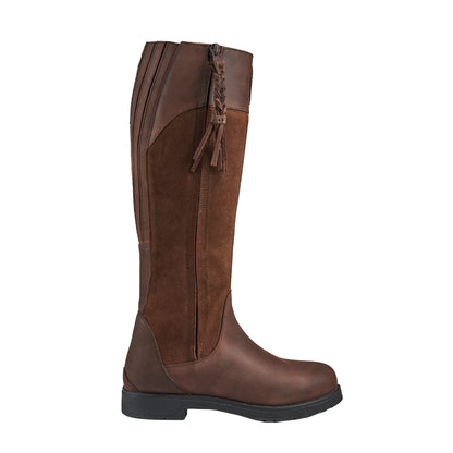 Brown - Back - Moretta Childrens-Kids Moretta Varallo Suede Country Boots