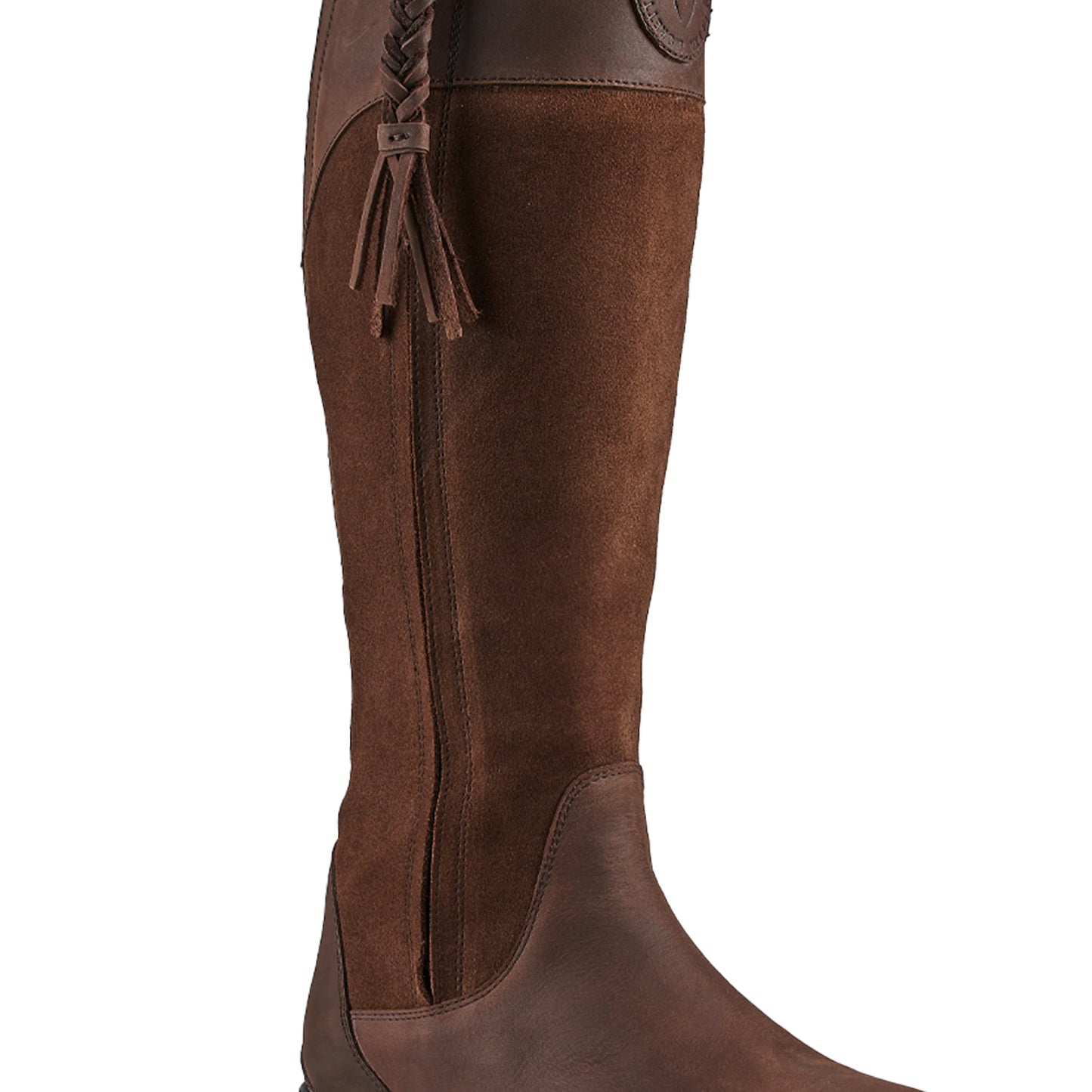 Brown - Side - Moretta Childrens-Kids Moretta Varallo Suede Country Boots