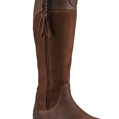 Brown - Side - Moretta Childrens-Kids Moretta Varallo Suede Country Boots