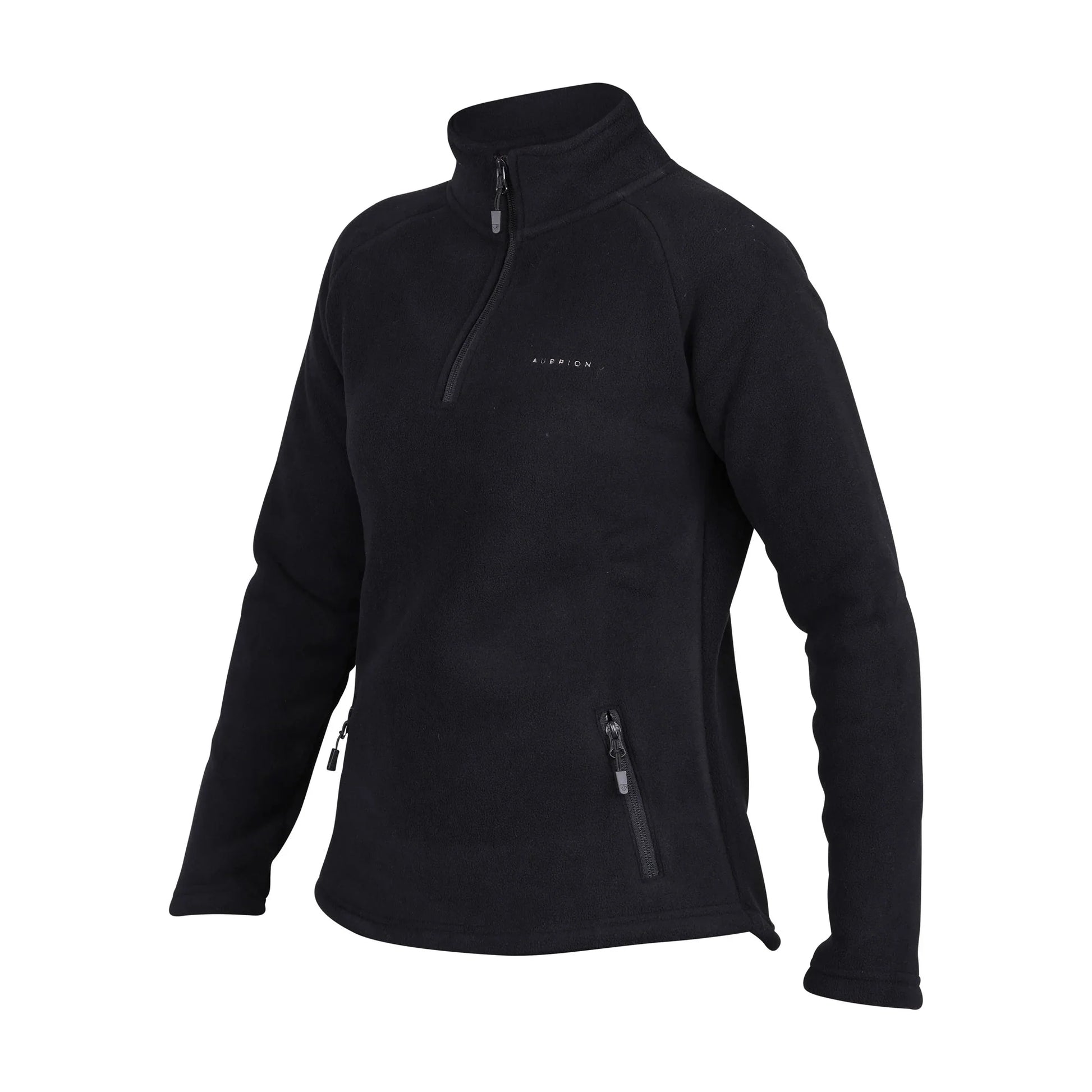 Black - Back - Aubrion Womens-Ladies Restore Half Zip Fleece Top