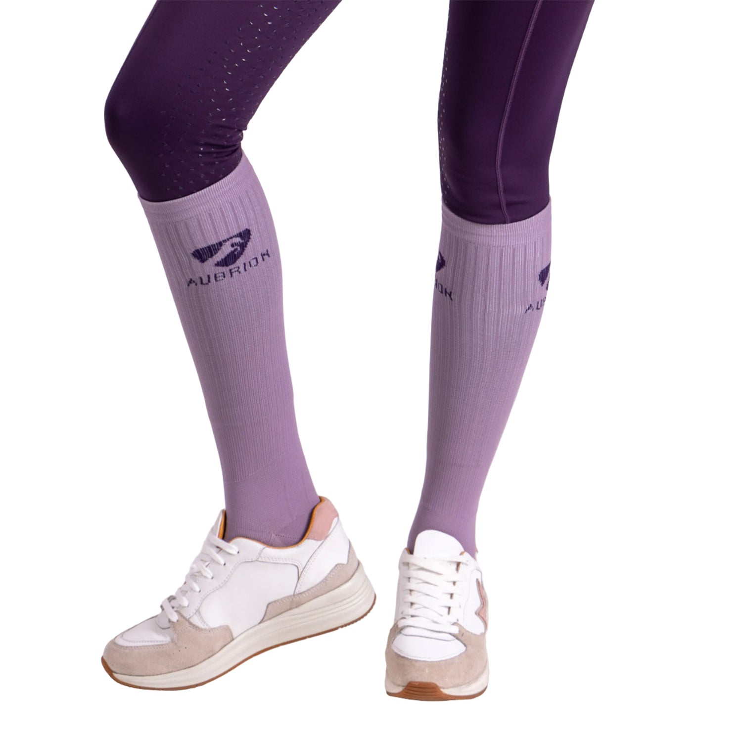 Mauve - Back - Aubrion Unisex Adult Performance Winter Boot Socks