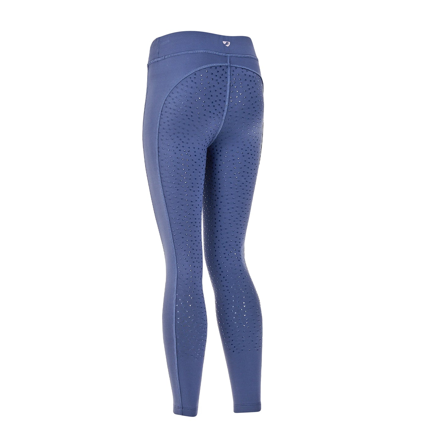 Blue - Back - Aubrion Childrens-Kids Shield Horse Riding Tights