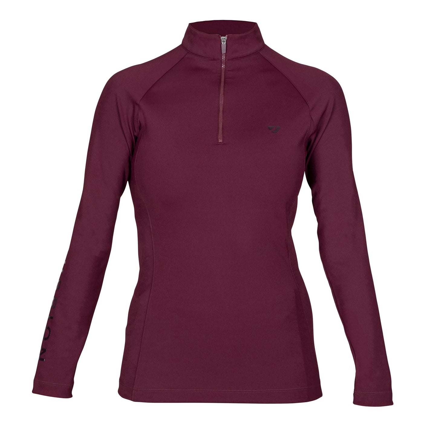 Black Cherry - Front - Aubrion Womens-Ladies Eltar Quarter Zip Base Layer Top