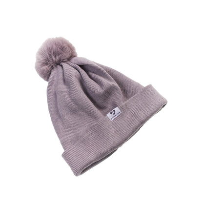 Mauve - Front - Aubrion Bobble Fleece Lined Hat