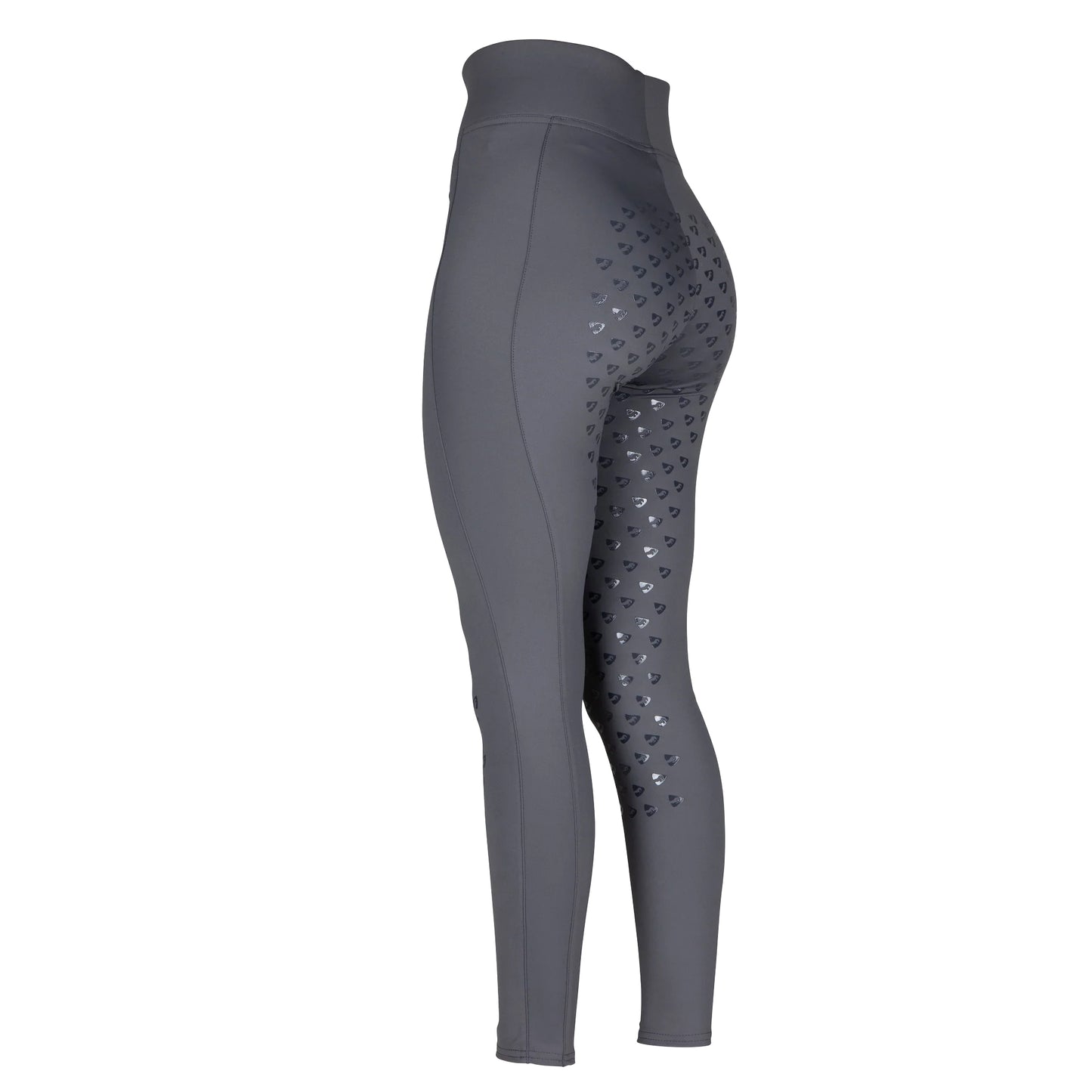 Grey - Back - Aubrion Girls Eltar Horse Riding Tights