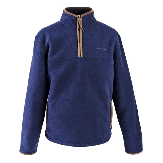 Navy - Front - Aubrion Womens-Ladies Core Half Zip Fleece Top