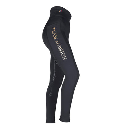 Black - Lifestyle - Aubrion Womens-Ladies Team Winter Horse Riding Tights