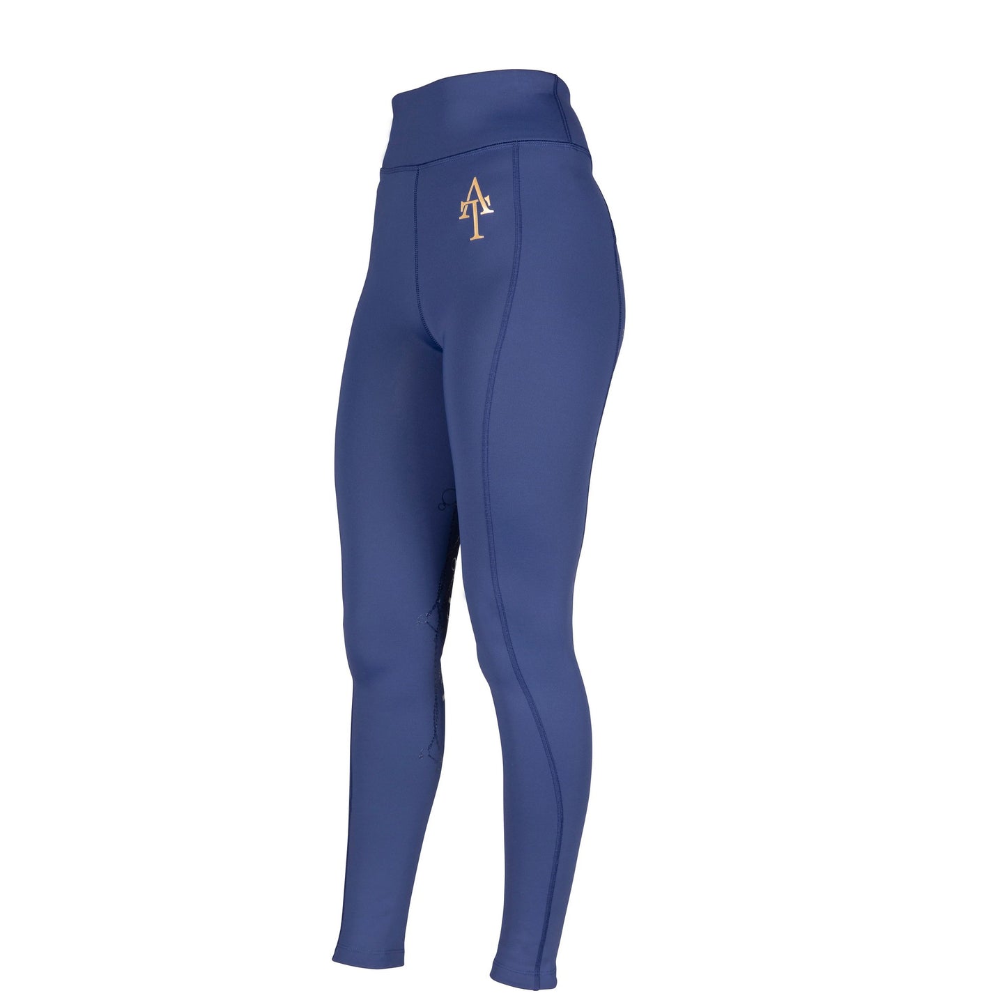 Navy - Front - Aubrion Womens-Ladies Team Winter Horse Riding Tights