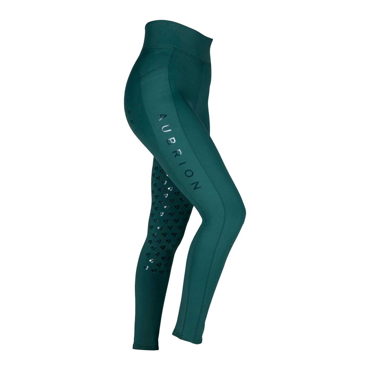 Green - Front - Aubrion Womens-Ladies Eltar Horse Riding Tights