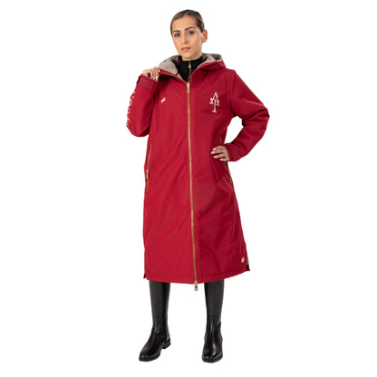 Red - Back - Aubrion Womens-Ladies Team Raincoat