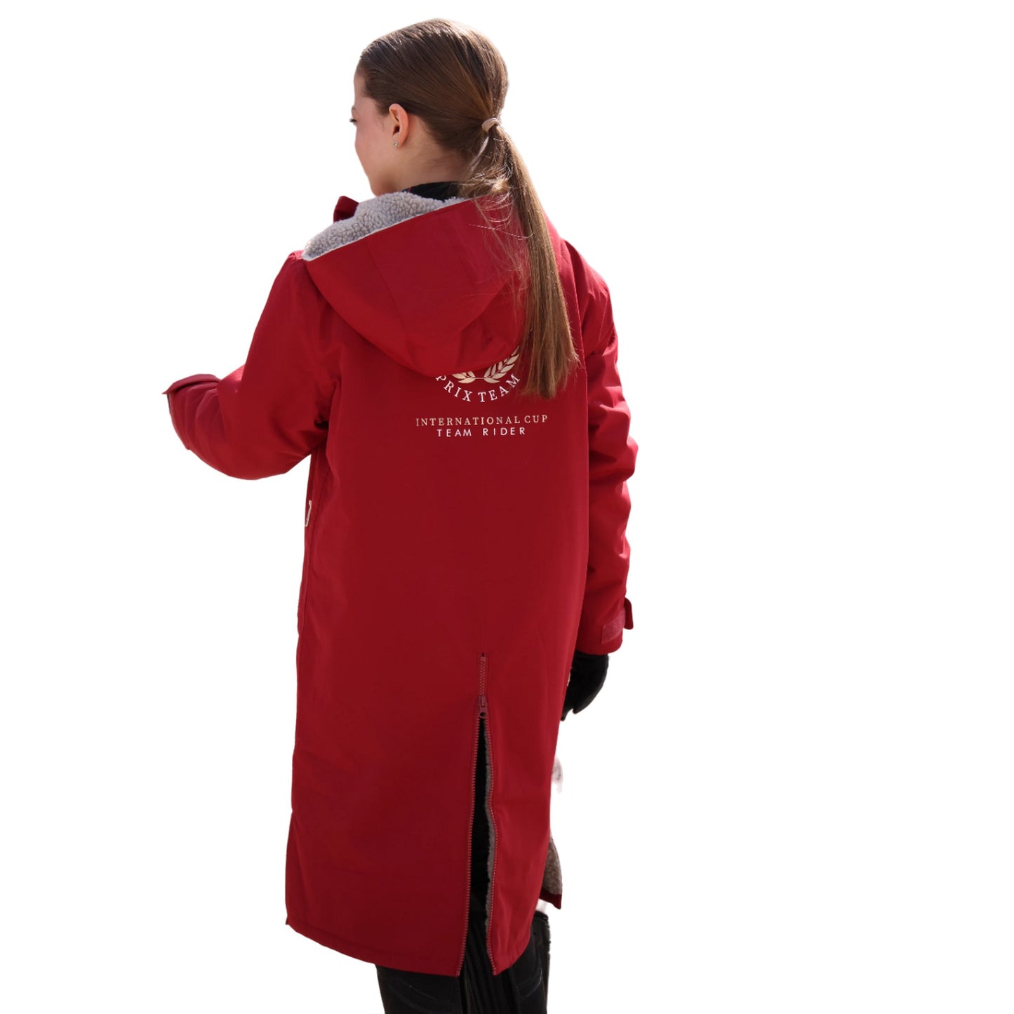 Red - Back - Aubrion Childrens-Kids Team Raincoat