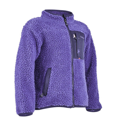 Purple - Side - Tikaboo Childrens-Kids Unicorn Fleece Jacket