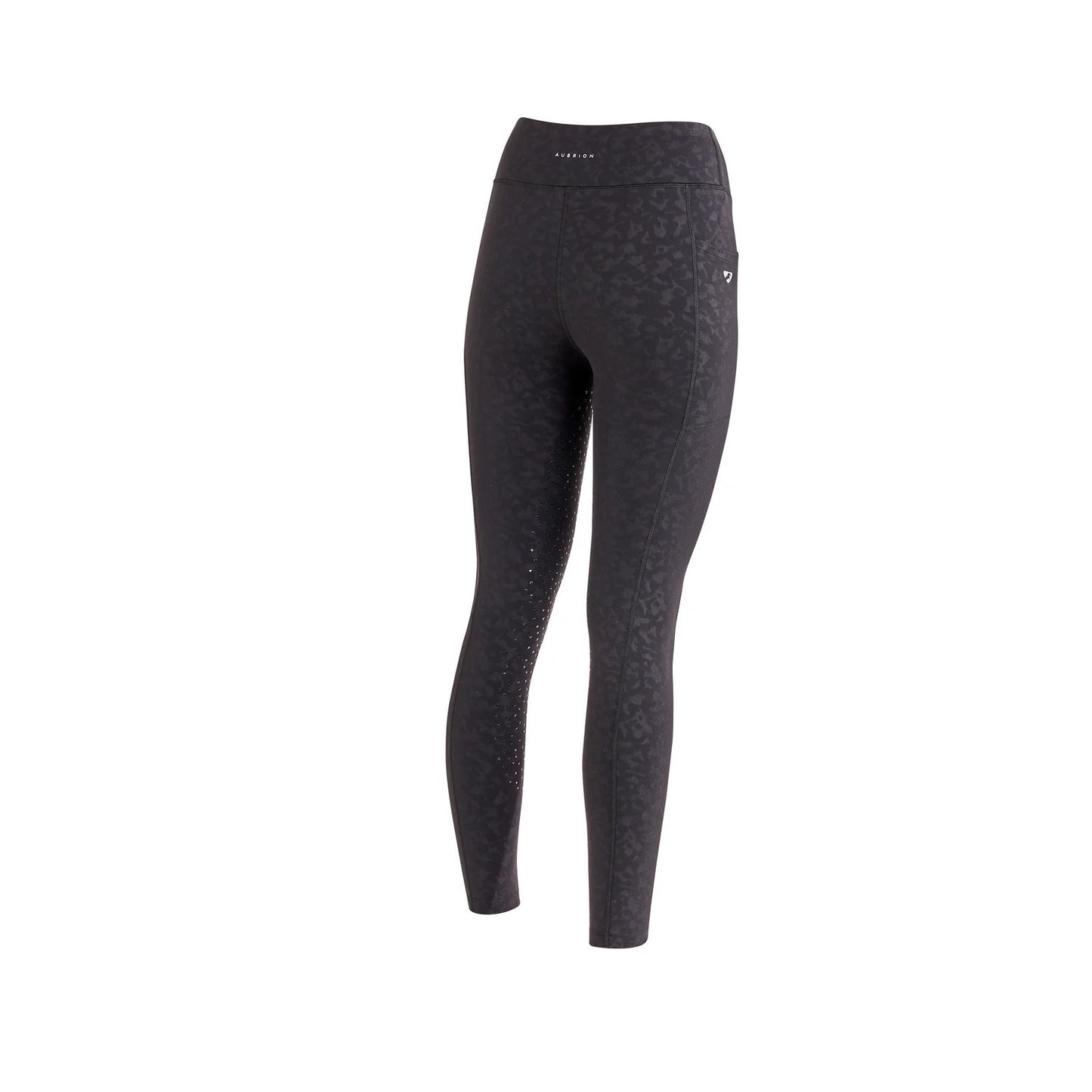 Charcoal - Back - Aubrion Womens-Ladies Non-Stop Horse Riding Tights