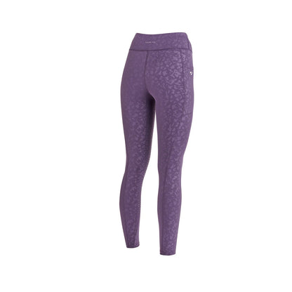 Purple - Back - Aubrion Womens-Ladies Non-Stop Horse Riding Tights