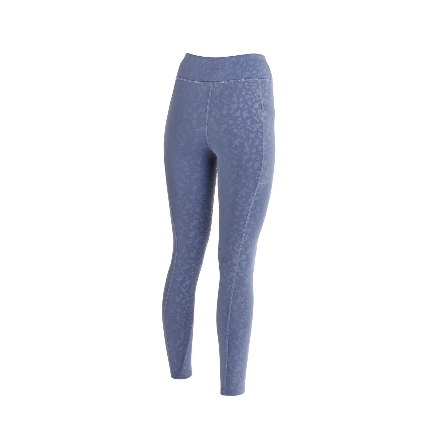 Blue - Back - Aubrion Womens-Ladies Non-Stop Horse Riding Tights