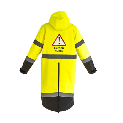 Yellow - Back - Equi-Flector Childrens-Kids All Weather Raincoat
