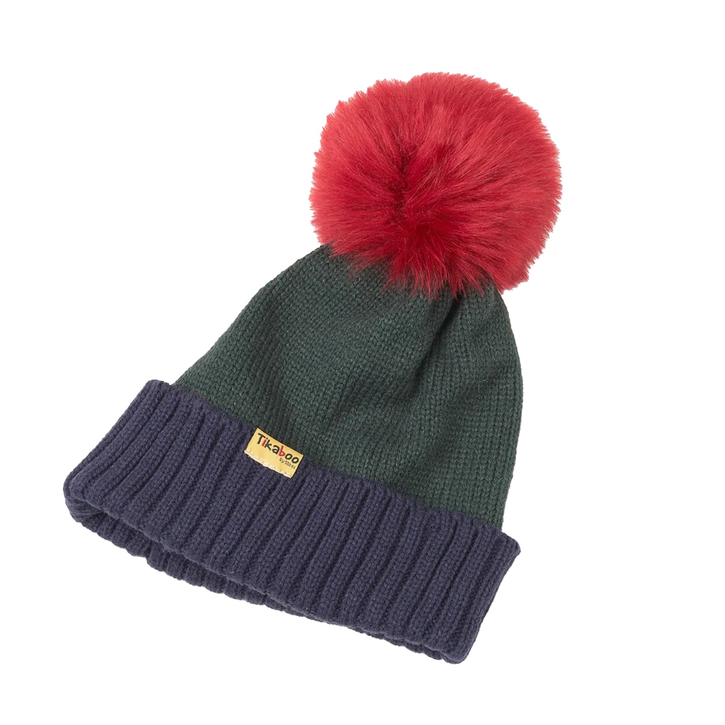 Green-Red-Blue - Back - Tikaboo Childrens-Kids Dinosaur Bobble Beanie