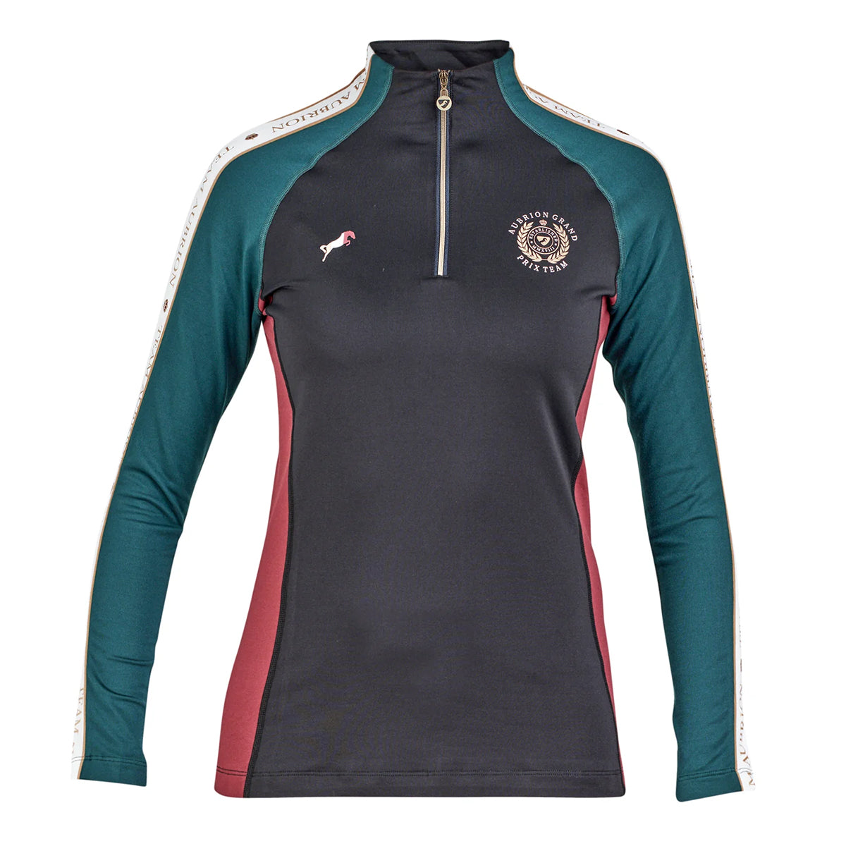 Green - Front - Aubrion Womens-Ladies Team Winter Base Layer Top