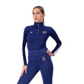 Navy - Back - Aubrion Womens-Ladies Team Winter Base Layer Top