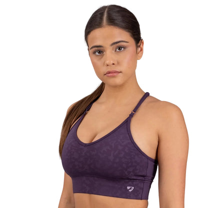 Purple - Side - Aubrion Womens-Ladies Invigorate Sports Bra