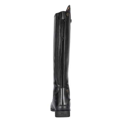 Black - Back - Moretta Womens-Ladies Ortona Leather Short Riding Boots