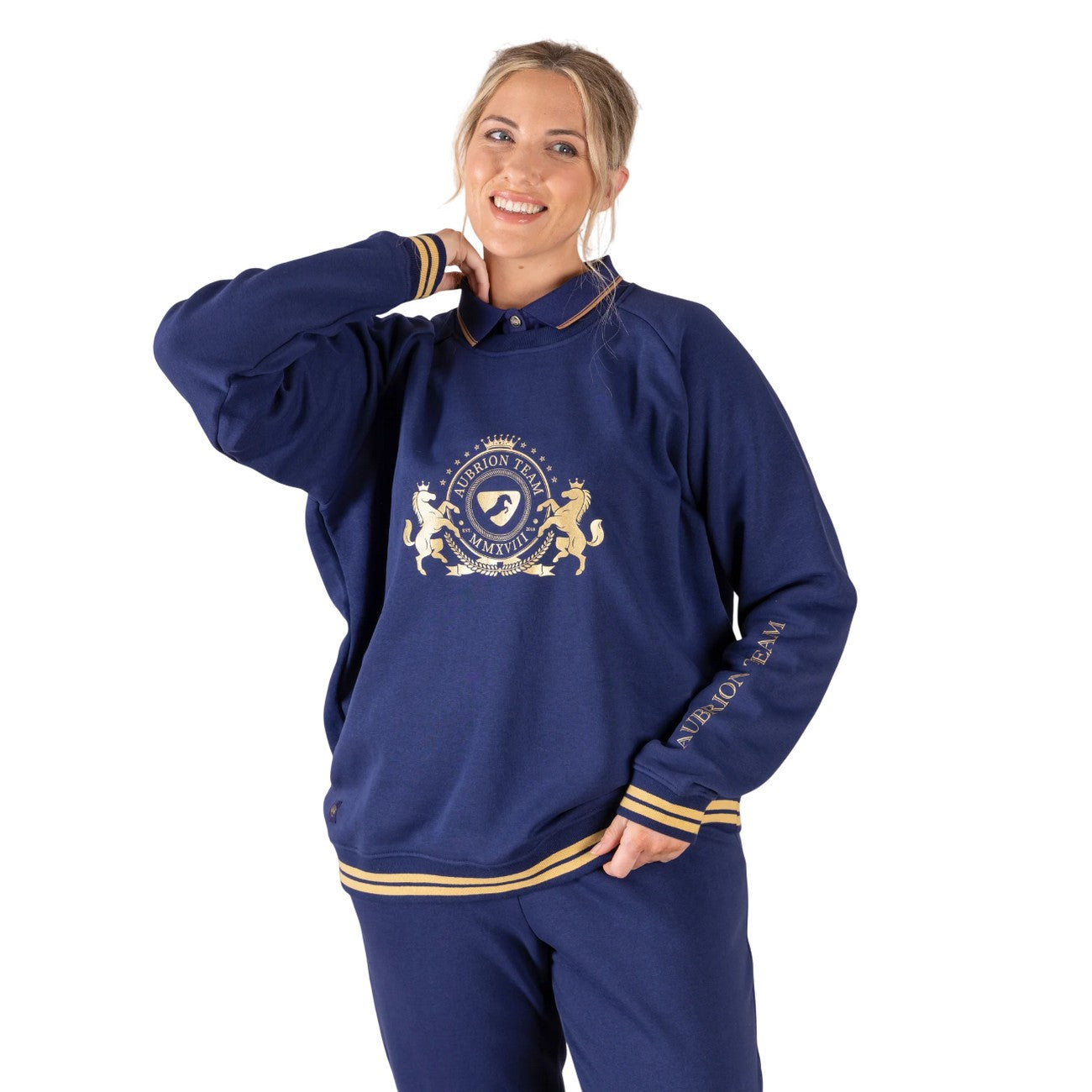 Midnight - Front - Aubrion Womens-Ladies Team Sweatshirt