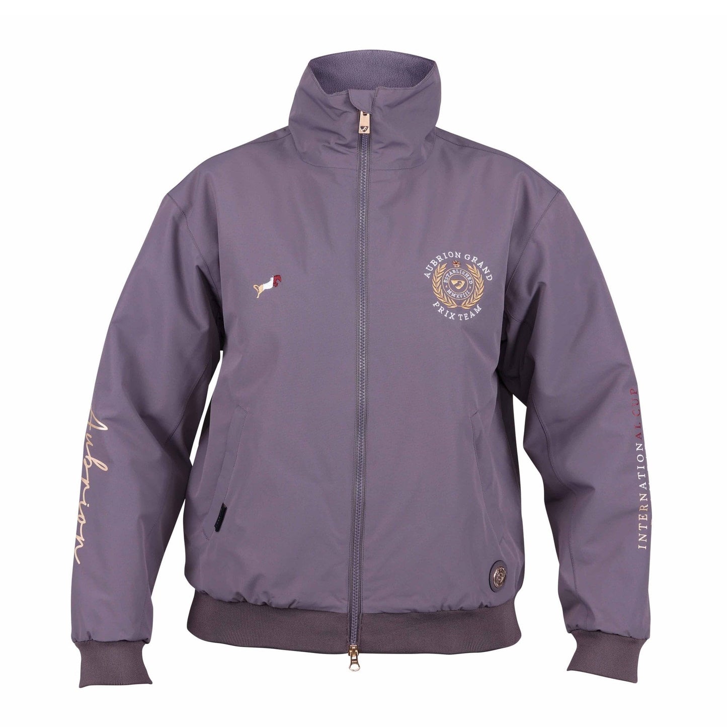 Grey - Front - Aubrion Womens-Ladies Team Jacket
