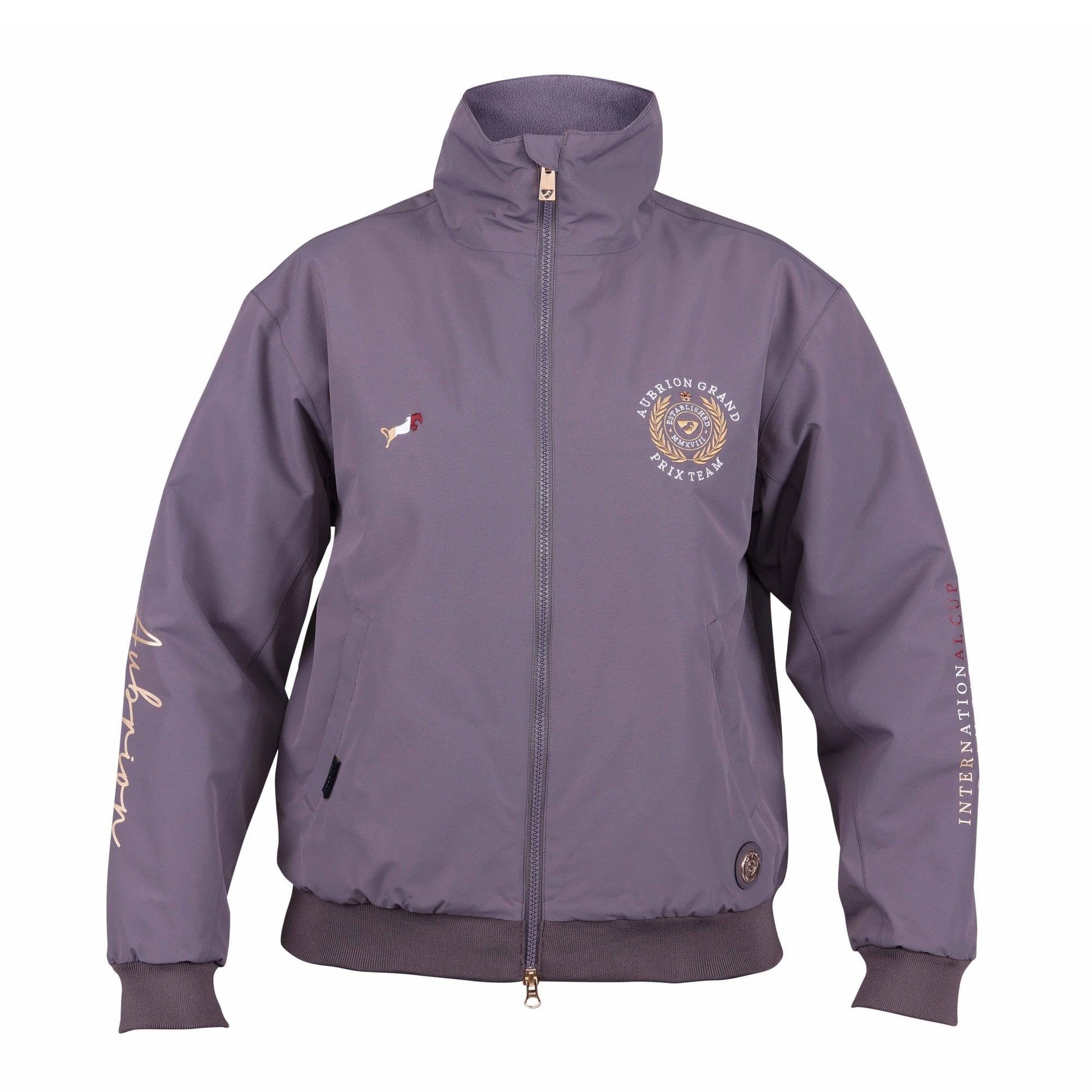 Grey - Front - Aubrion Womens-Ladies Team Jacket