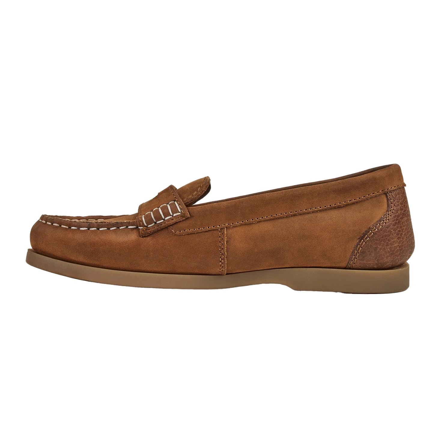 Tan - Side - Moretta Womens-Ladies Forli Leather Deck Shoes