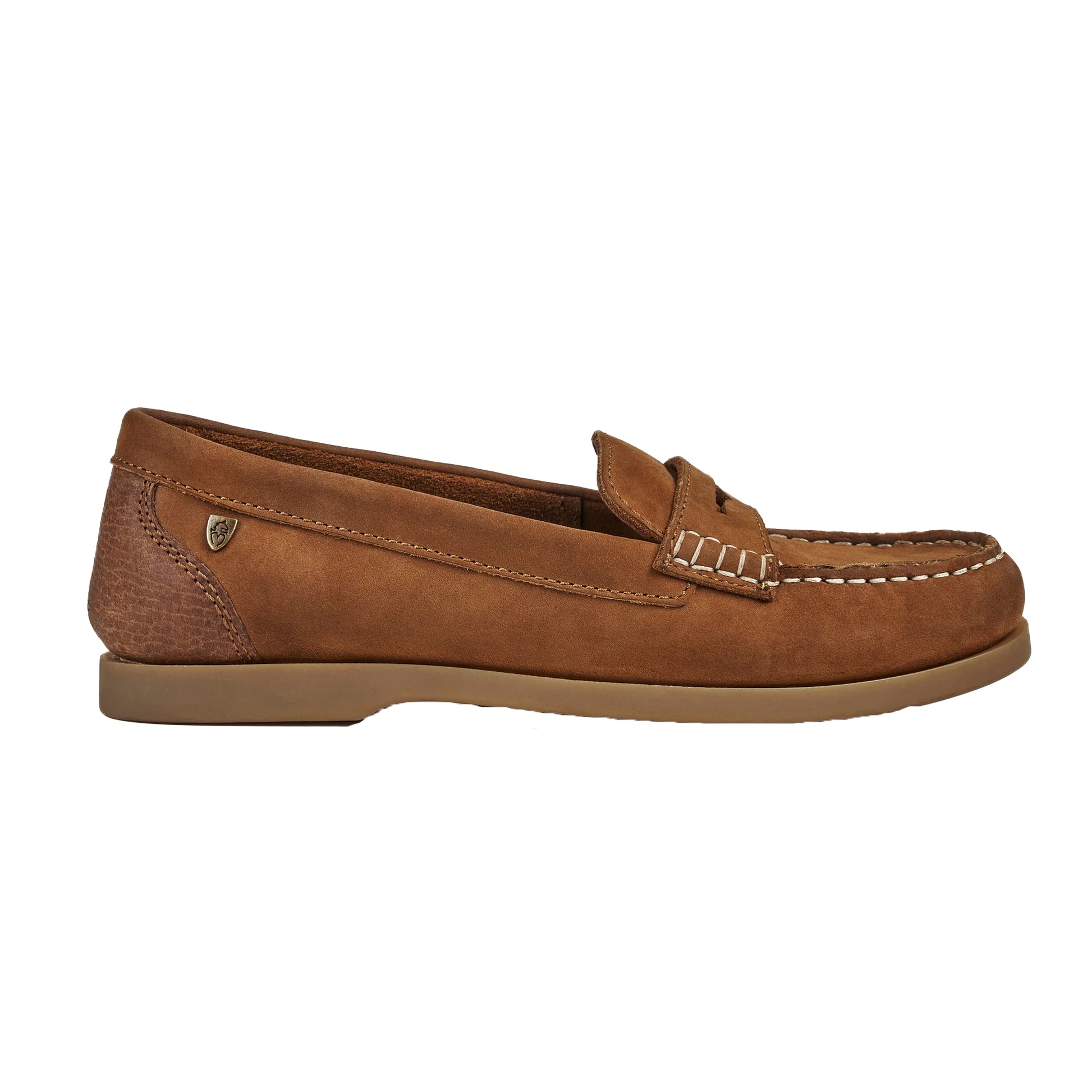 Tan - Lifestyle - Moretta Womens-Ladies Forli Leather Deck Shoes