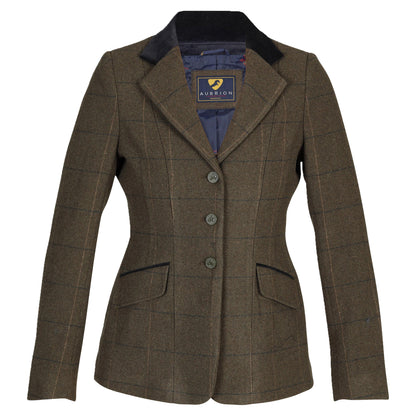 Green - Front - Aubrion Womens-Ladies Saratoga Show Jumping Jacket
